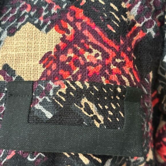 Trina Turk Crop Blazer Jacket Black Red Sz 10 - Picture 12 of 14